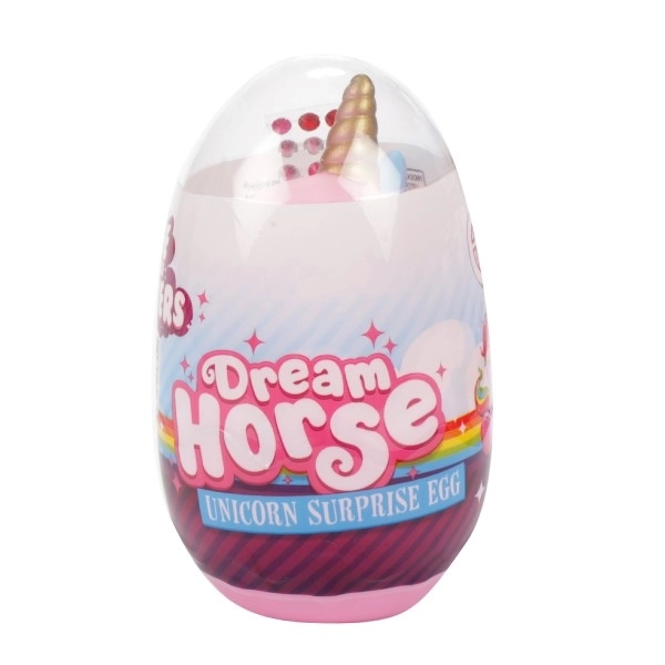 Œuf surprise licorne en plastique 3 couleurs 6x10cm