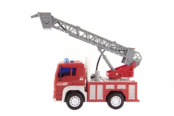 Camion de pompiers avec lance à eau et effets lumineux