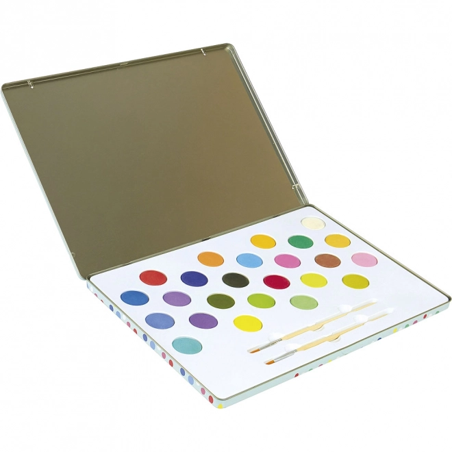 Peintures acryliques avec boîte en métal