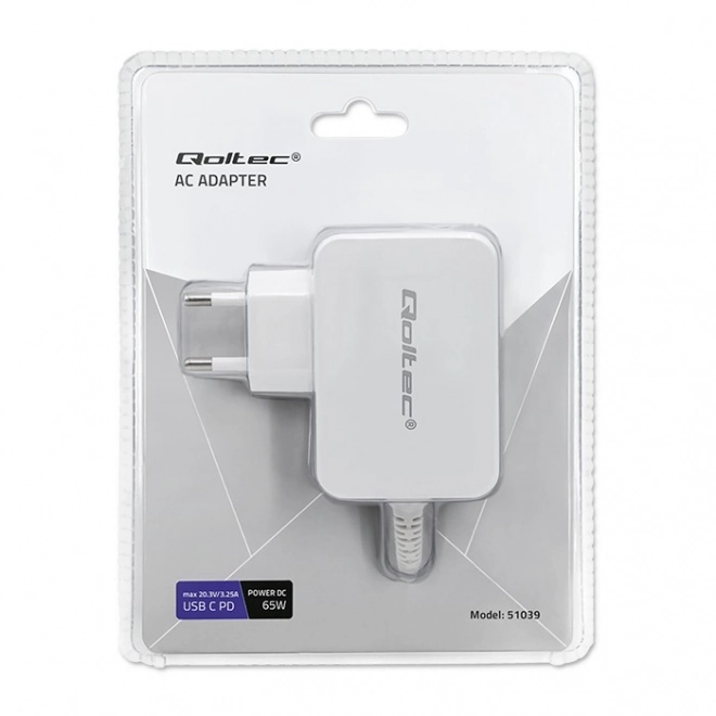 Adaptateur secteur USB-C 65 W Power Delivery Blanc