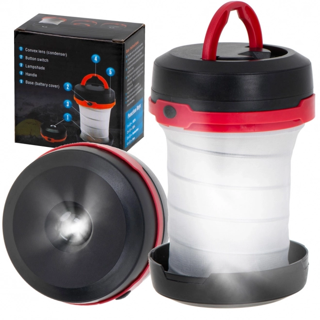 Lampe LED pliante de camping 2 en 1