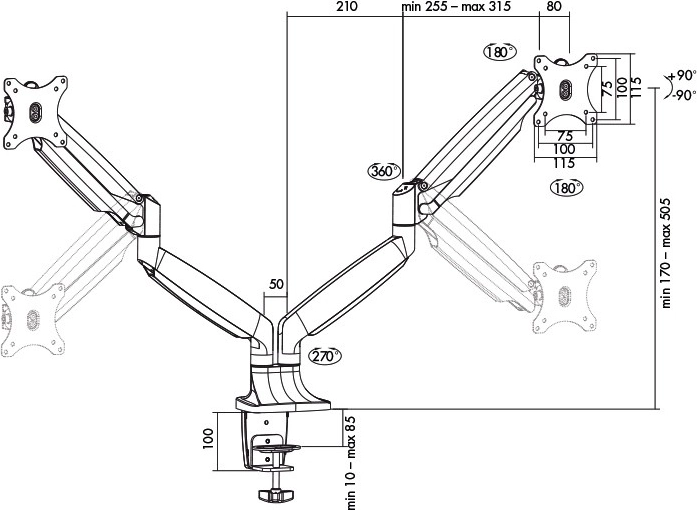 Large compatibilité et fixation VESA
