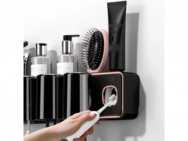 Distributeur de dentifrice et porte-brosses à dents avec gobelets