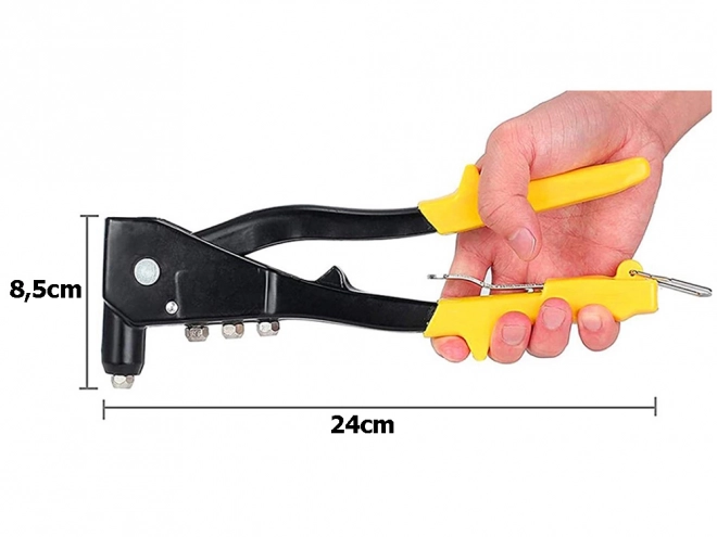 Outil à riveter manuel avec 4 embouts