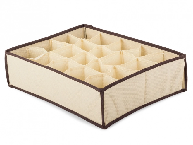 Organisateur beige pour tiroir pour sous-vêtements et chaussettes