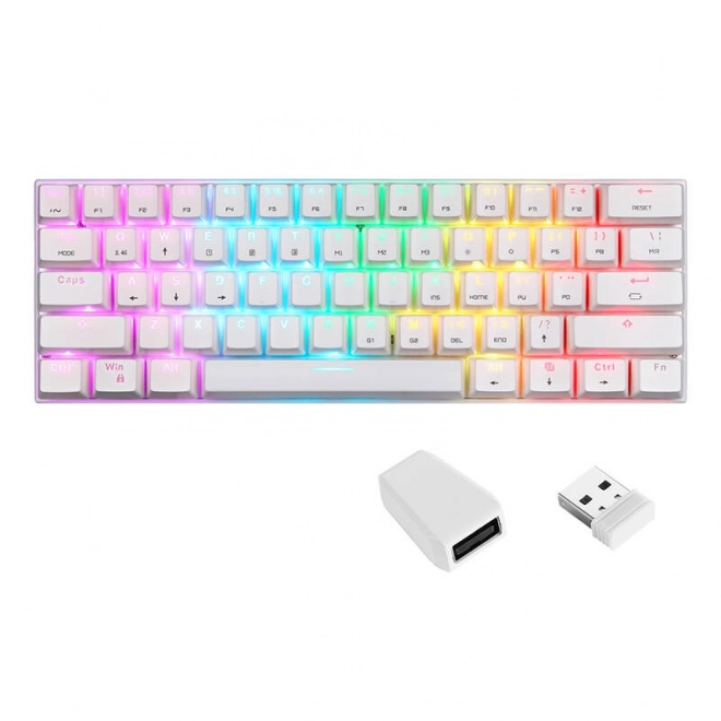 Clavier mécanique sans fil Motospeed SK62 White – Commutateur Bleu