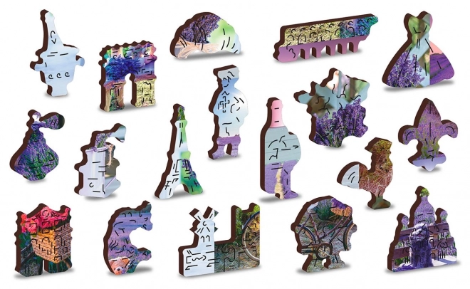 Puzzle en bois La France de Lavande 2en1
