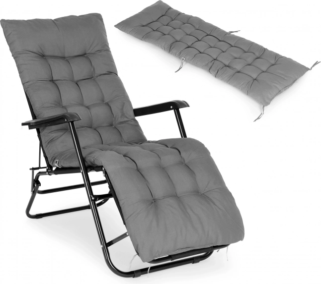 Grand coussin moelleux pour transat de jardin MultiGarden 160 cm