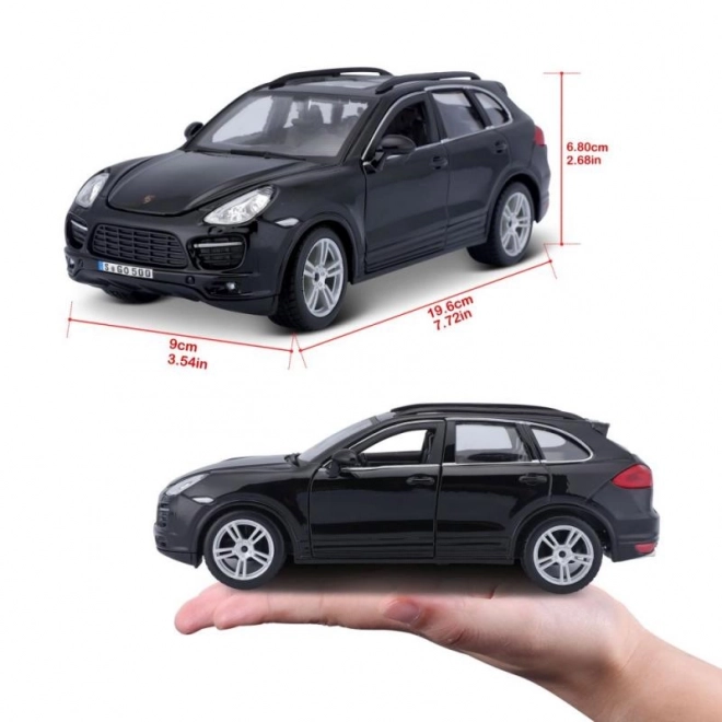 Modèle métallique Porsche Cayenne Turbo noir 1/24