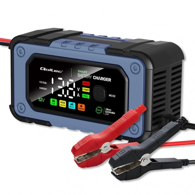 Chargeur intelligent de batteries Qoltec avec fonction de réparation 12V 7A LED 4 modes