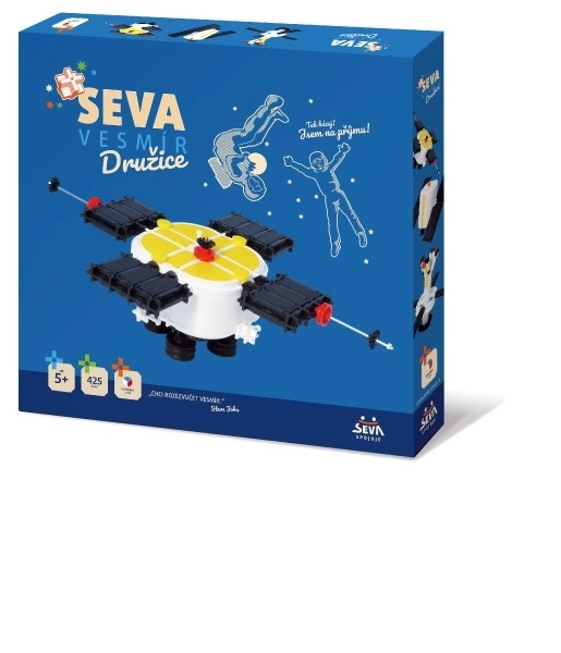 Jeu de construction SEVA ESPACE Satellite plastique 425 pièces en boîte 35x33x5cm