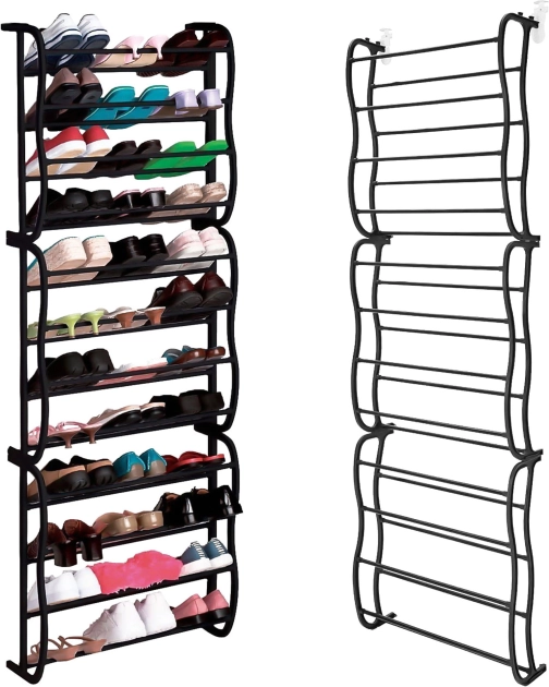 Organiseur à suspendre pour chaussures sur porte, 12 étagères, MODERNHOME