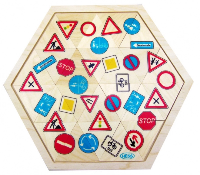 Hess Puzzle mosaïque Panneaux de signalisation 24 pièces