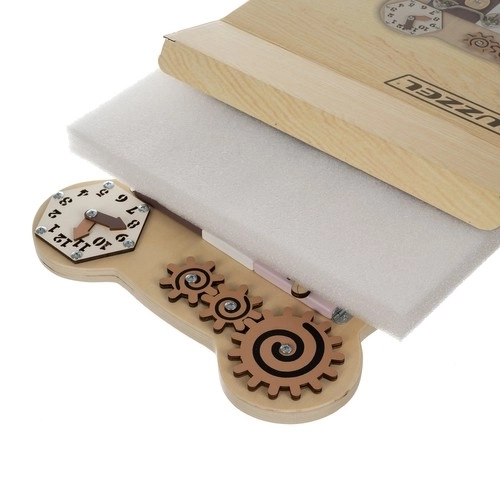 Tableau sensoriel en bois Ours Kruzzel