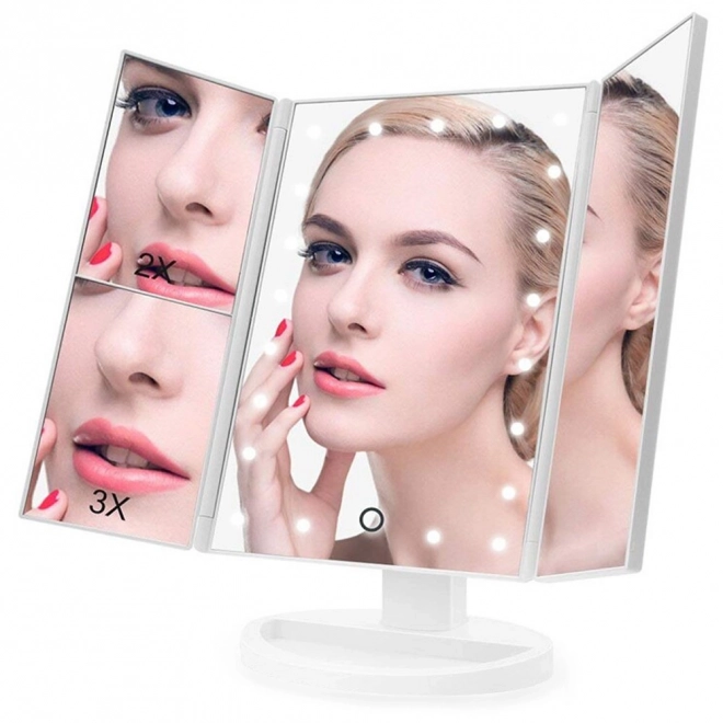 Miroir LED de maquillage avec 22 LED et grossissement