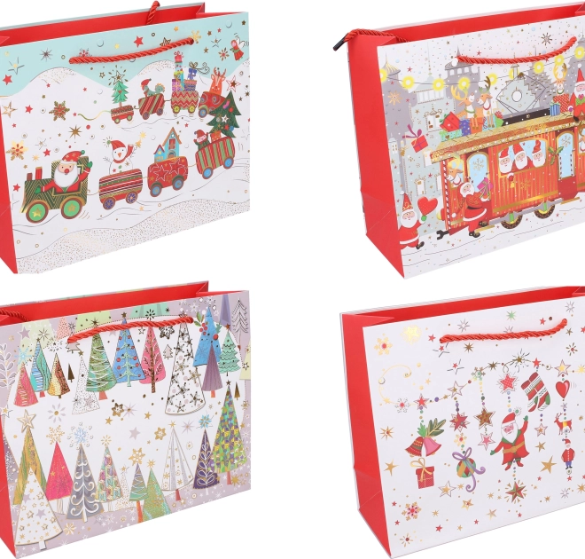 Sac cadeau S 24,5 × 19,5 × 9,5 cm Noël