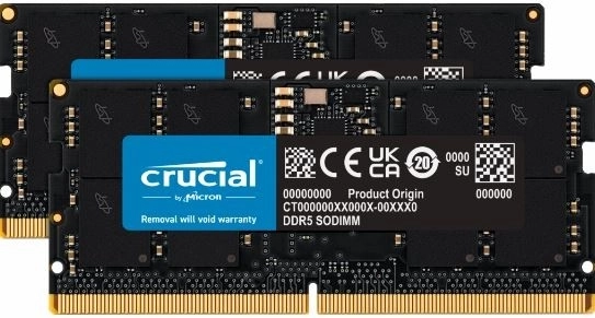 Mémoire Crucial DDR5 SODIMM 96 Go (2x48 Go) 5600 MHz CL46