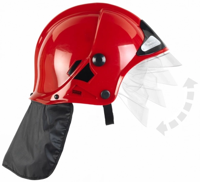 Casque de pompier rouge