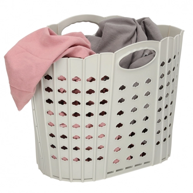 Panier à linge pliable organisateur de salle de bain gris