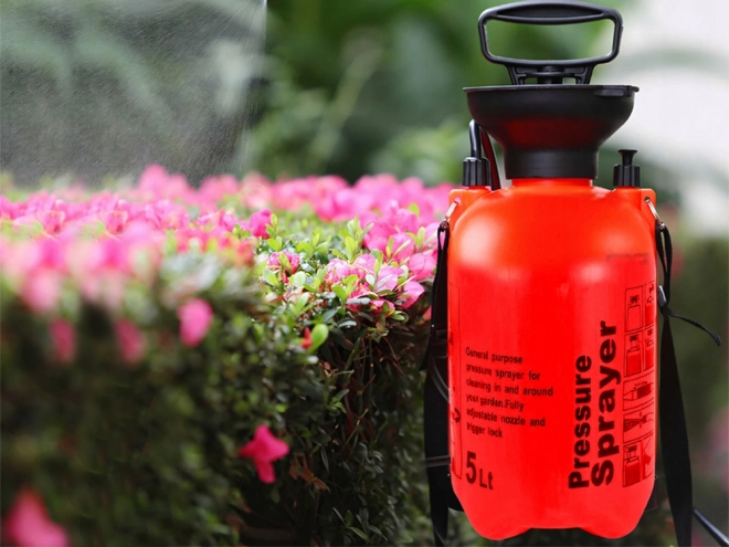 Pulvérisateur de jardin manuel à pression avec longue lance 5 l