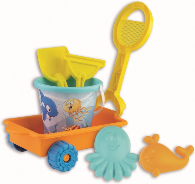 Androni ensemble pour le sable Poisson Heureux avec chariot