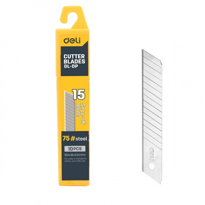Lames de rechange Deli 18 mm, 10 pcs