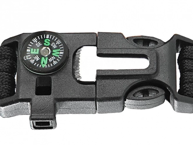Bracelet de survie avec boussole et allume-feu