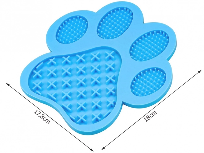 Tapis de léchage anti-stress pour chiens en forme de patte