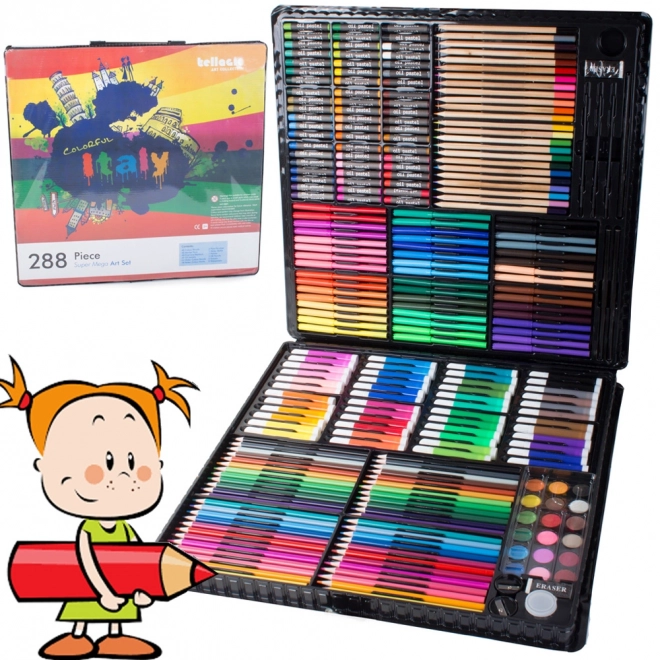 Ensemble de peinture artistique dans une mallette