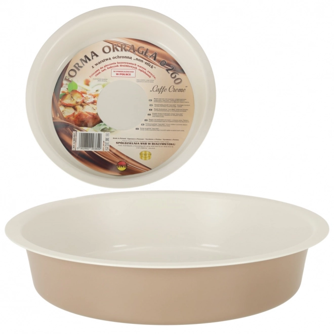 Moule rond pour gâteaux, quiche 26 cm marron