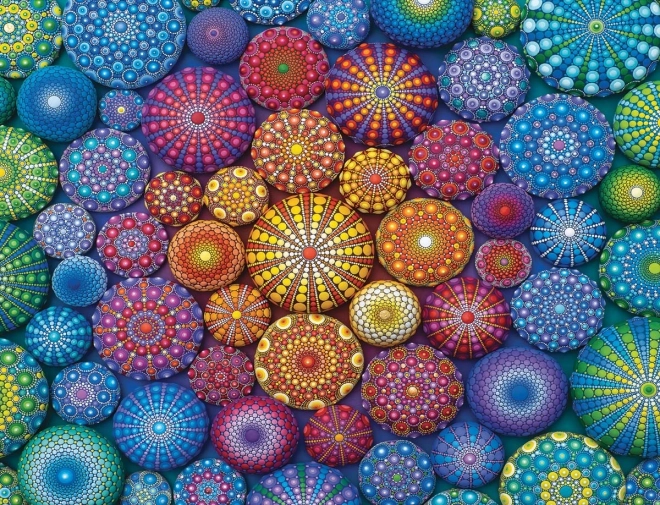 Puzzle 2D 2000 pièces Mandalas Arc-en-ciel