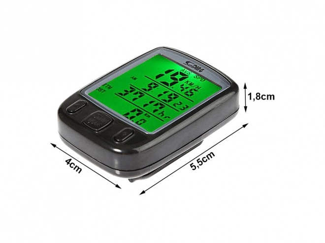 Compteur de vélo étanche avec écran LCD et 27 fonctions