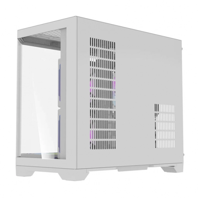 Boîtier d'ordinateur Darflash FT418 + 6 ventilateurs aRGB (blanc)