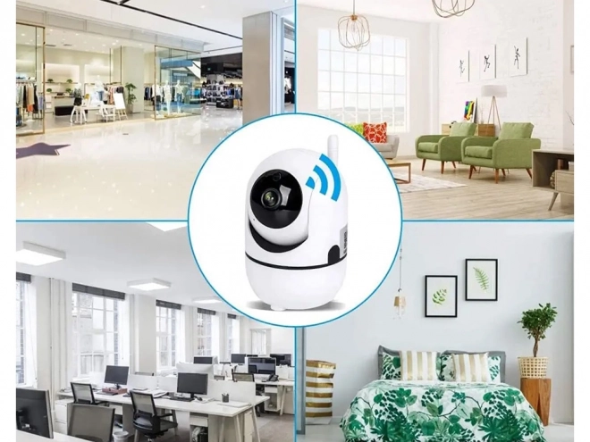 Caméra IP pour usage intérieur avec Wi-Fi et tête rotative