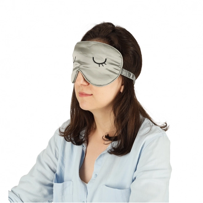Masque de sommeil avec étui gris