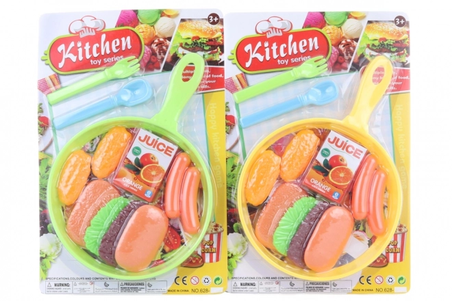 Poêle avec aliments
