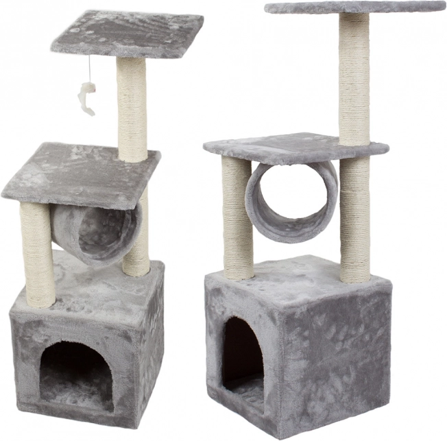 Griffoir pour chats tour-maison 92 cm