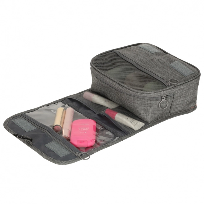 Sac à cosmétiques de voyage suspendu pliant gris