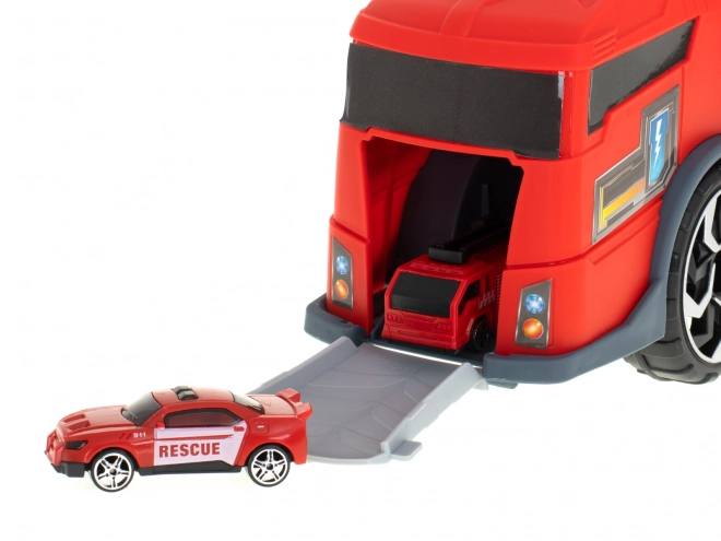 Camion de pompiers - Transporteur et jouet de stationnement