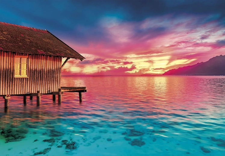 Motif apaisant de coucher de soleil