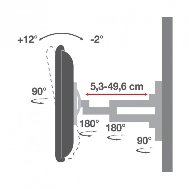 Support mural pour TV LCD/LED 40-80 pouces noir