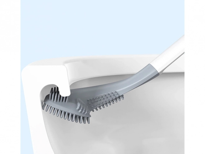 Brosse WC en silicone avec crochet hygiénique