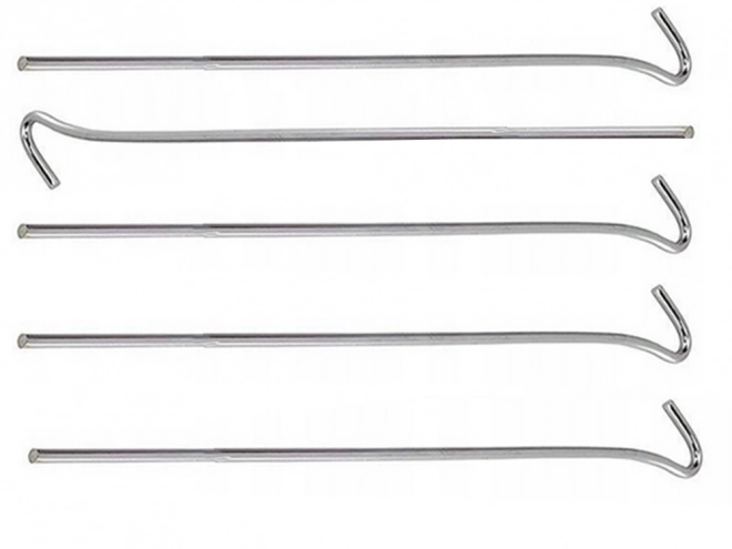 Piquets de tente en acier 31cm 10pcs crochets et boucles