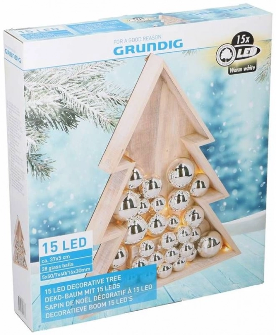 Sapin de Noël 15LED hauteur 38cm