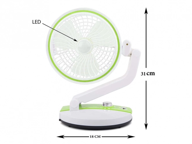 Ventilateur pliant portable avec lumière LED