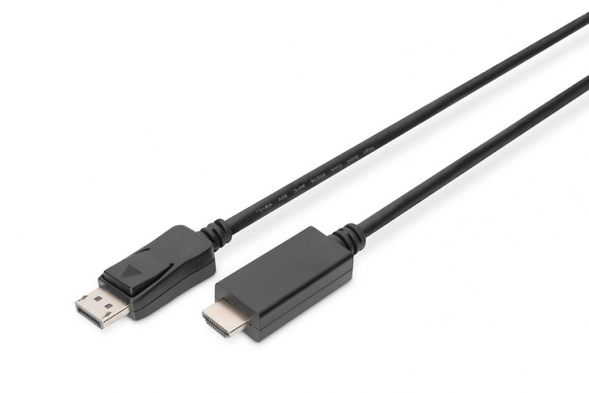 Câble adaptateur DisplayPort 1.2 avec connecteur encliquetable 4K 60Hz UHD Type DP/HDMI A M/M noir – 2 m