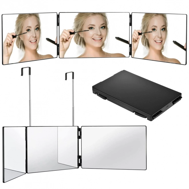 Miroir Pliable pour Cosmétiques avec Trois Panneaux