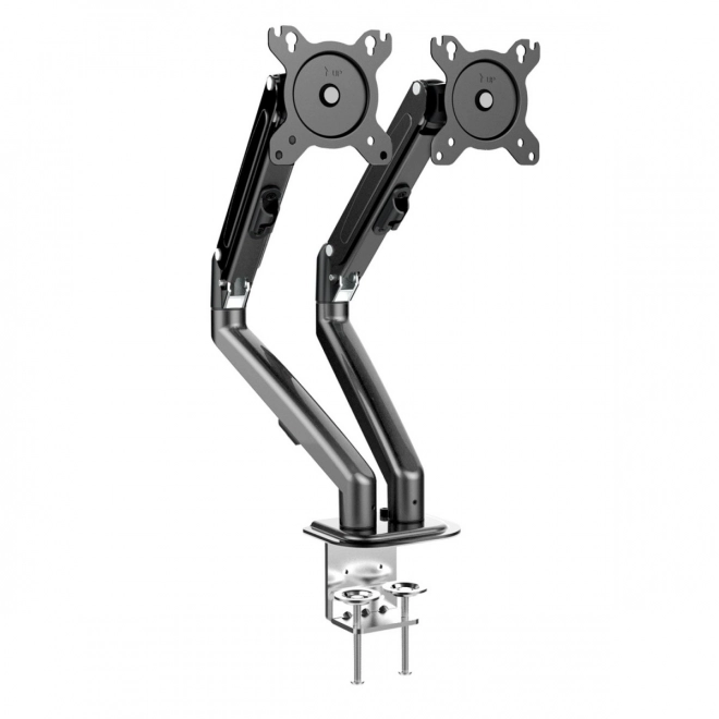Double support pour moniteurs Maclean pour un environnement de travail ergonomique