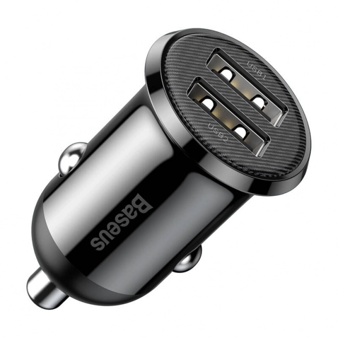 chargeur voiture Baseus Grain Pro 2x USB noir