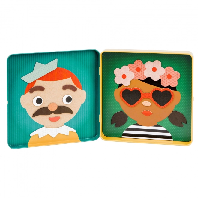 Puzzle magnétique visages joyeux